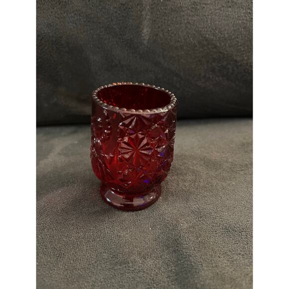 Summit Art glass red toothpick holder - Picture 2 of 4